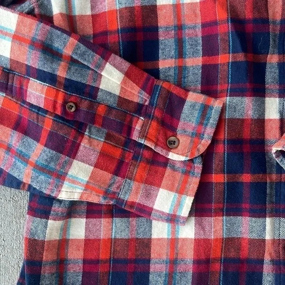 Men's J.Crew Slim Plaid Flannel Shirt Size XXL NEW! - Picture 3 of 5